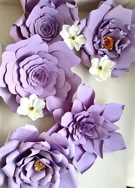 amazoncom set   giant   purple paper flower backdropwedding backdropgiant purple