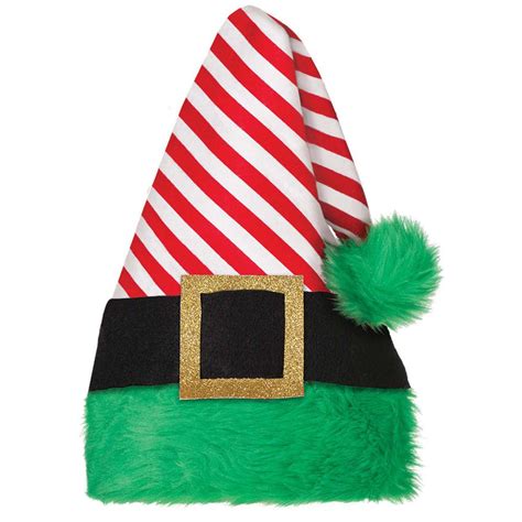 amscan      elf striped christmas hat  pack