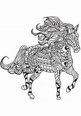 Paarden Mozaiek Kleurplaat Mosaik Pferden Malvorlage Kleurplaatjes Ausmalbild sketch template