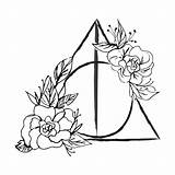 Deathly Hallows Cricut sketch template