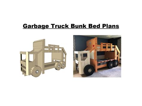 garbage truck bunk bed plans  format twin size diy etsy