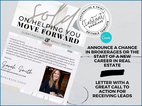 real estate agent introduction letter examples announcements