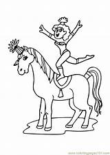 Circus Horse Animals Coloring Man Pages Printable Circo Para Desenhos Colorir Color sketch template