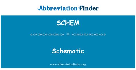 schem definition schematic abbreviation finder