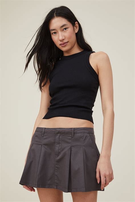 micro mini pleated skirt