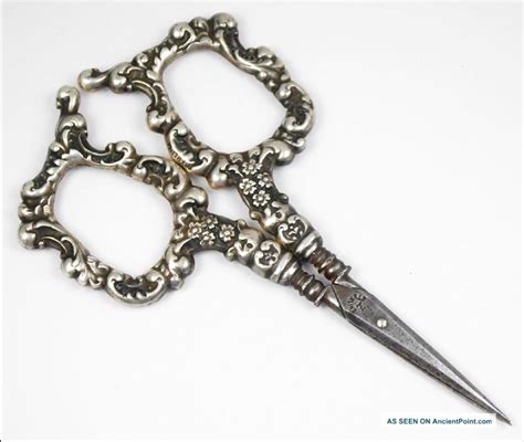 antique ornate sterling sewing scissors germany vintage scissors