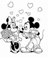 Coloring Pages Mickey Minnie Disney Mouse Wedding Valentines Kissing Hand Valentine Printable Kids Getcolorings Drawing Getdrawings Choose Board Colouring sketch template