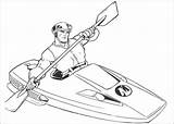 Coloring Canoe Man Action Riding His Pages Click Designlooter Categories Drawing 567px 95kb sketch template