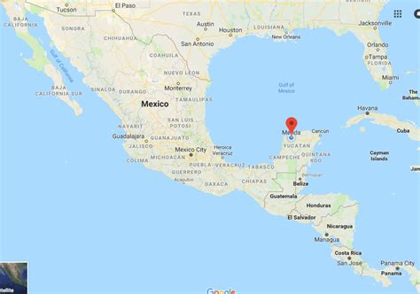 Merida Yucatan Mexico Map