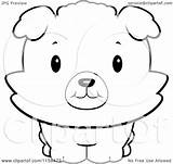 Bichon Puppy Cartoon Baby Coloring Clipart Upwards Smiling Cory Thoman Illustration Royalty Outlined Vector Rf 2021 Clipartof Regarding Notes sketch template