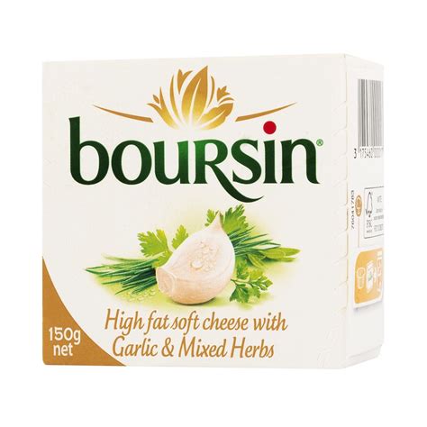 Boursin High Fat Soft Cheese With Garlic And Mixed Herbs 150 G