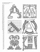 Abecedary Capitals Calligraphy Color Print Capital Shepherd sketch template