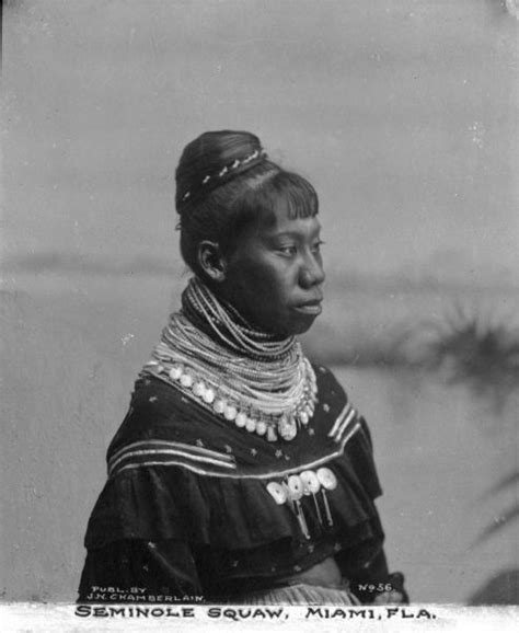 Seminole Native American Woman Photograph Wisconsin Historical