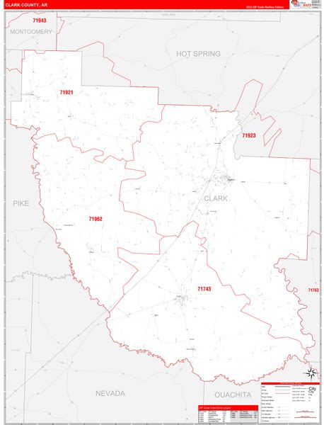 Clark County Ar Zip Code Maps Red Line
