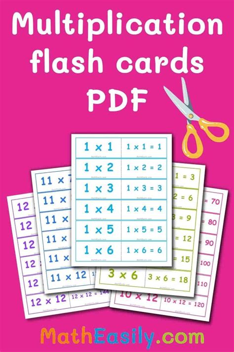 multiplication cards  print   multiplication flash cards