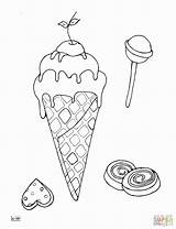 Lody Kolorowanki Sandwich Dibujos Jedzenie Kolorowanka Lollipops Lizaki Druku Dzieci Supercoloring Helados Caramelos Helado sketch template