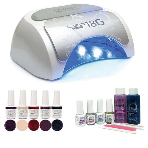 buy gelish pro gel nail polish salon kit   lamp basix kit