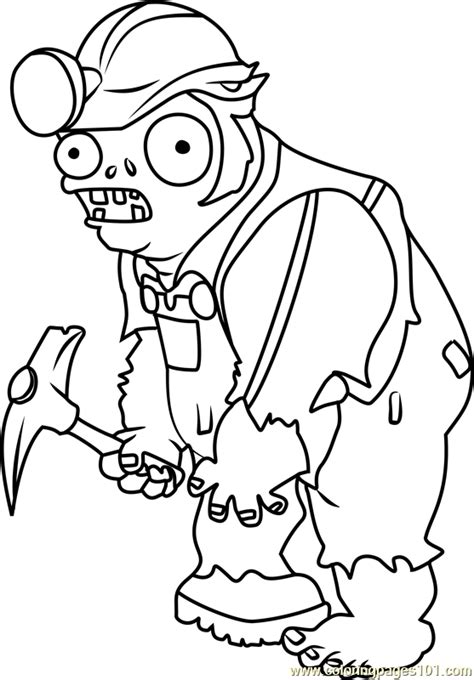 digger zombie coloring page  kids  plants  zombies