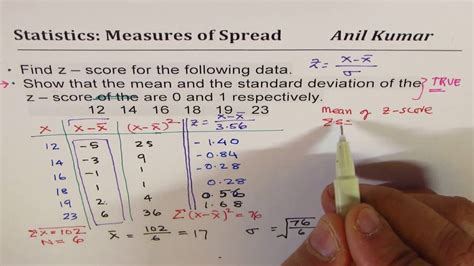 calculate  score  show     standard deviation      youtube