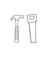 Hammer Hamer Zaag Hammers Werkzeuge Wrench Ausmalbilder Gereedschap Clipartmag Bigactivities sketch template
