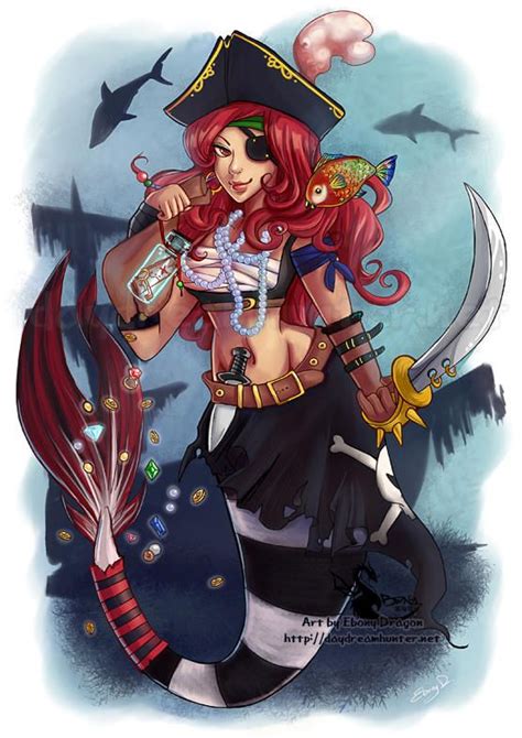 Pirate Mermaid By Ebonydragon Mermaid Art Mermaid
