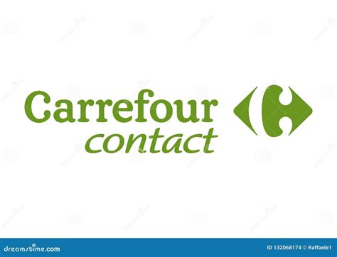 carrefour contact logo editorial stock image illustration  carrefour