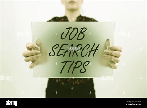 Textunterschrift Präsentiert Job Suche Tipps Business Ansatz