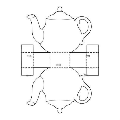 printable teapot templates paper tea cups  printable crafts