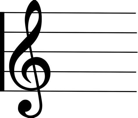 treble clef staff notation png picpng
