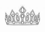 Crown Coloring Tiara Princess Pages Drawing Girls Printable Easy Print Colouring Queen Pretty Template Drawings Princes Sheets Adult Adults Getdrawings sketch template