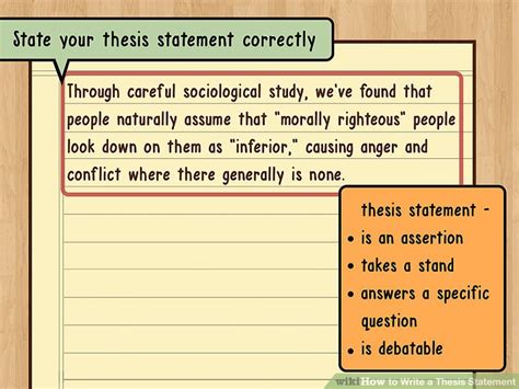 how to write a thesis statement with pictures wikihow