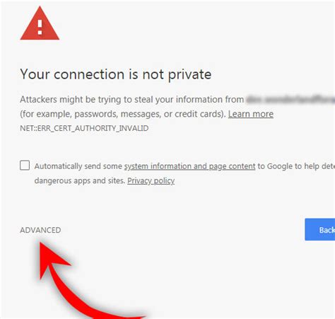 bypass connection  private ssl google chrome warning gallagher website design