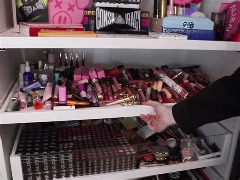 Shane Dawson Shows Off His Giant Makeup Collection In New