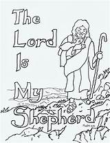 Coloring Shepherd Lord Pages Kids Good Jesus Psalm 23 Printable Bible Sheets Clipart Colouring David Clip Sunday School Mr Adron sketch template