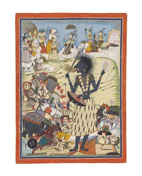 painting   devi mahatmya  victorious north india
