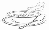 Soup Coloring Bowl Kids Visit Food Pages Printable Clip sketch template
