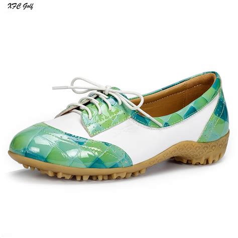 ladies golf shoes women waterproof genuine leather breathable golf sport shoes tennis walk shoe