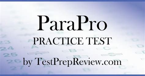 parapro practice test offered  testprepreview parapro test