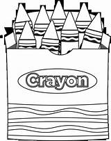 Crayons sketch template