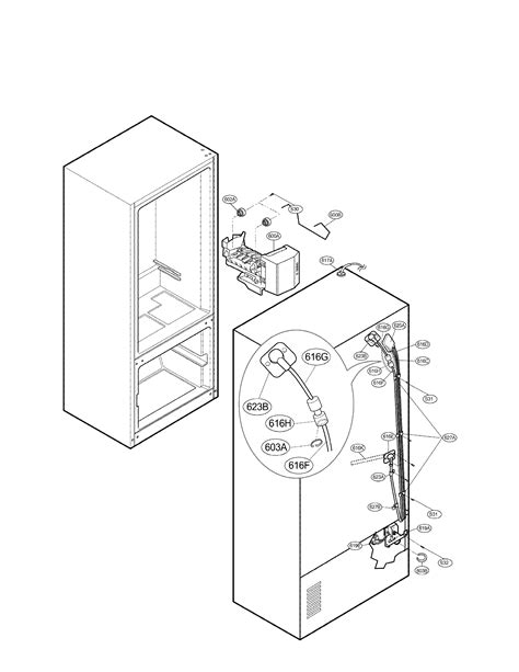 ice maker parts diagram parts list  model lrfdst lg parts refrigerator parts