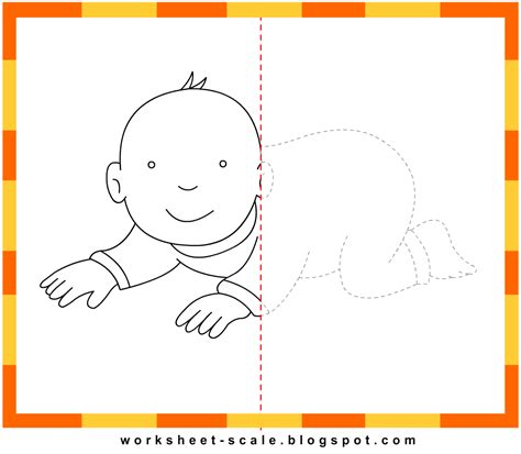 printable drawing worksheets  kids baby worksheet