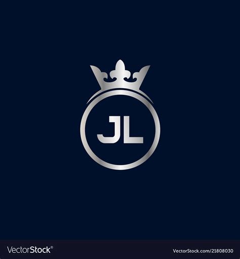 initial letter jl logo template design royalty  vector