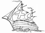 Ships Pages Columbus Coloring Ship Christopher Boats Getcolorings Printable Color Craft Kindergarten Preschool Print Galleon sketch template