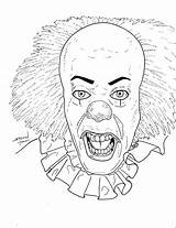 Clown Coloring Horror Pages Scary Creepy Movie Stephen Curry Adults Halloween Girl Size Drawing Printable Color Print Getcolorings Getdrawings Rocky sketch template