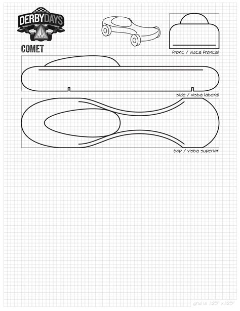 pinewood derby car templates printable  printable word searches