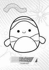 Squishmallows Squishmallow Ricky Coloringpagesonly sketch template