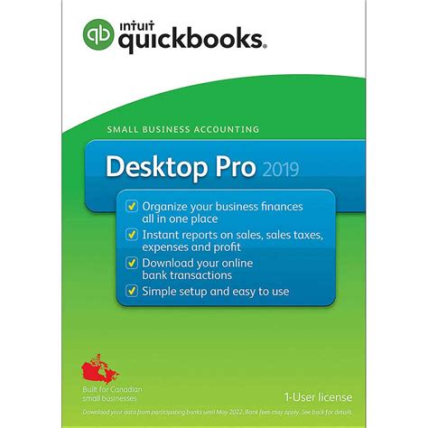 intuit quickbooks desktop pro  canadian version outright purchase