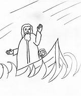 Coloring Storm Jesus Calms Popular sketch template