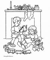 Christmas Coloring Pages Color Morning Kids Printing Help sketch template