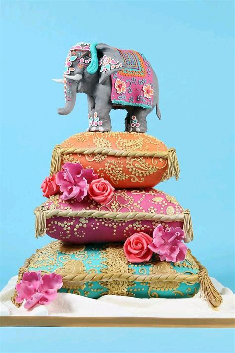 Idea By Karam Brar On Cakes Indian Wedding Cakes Elephant Cakes